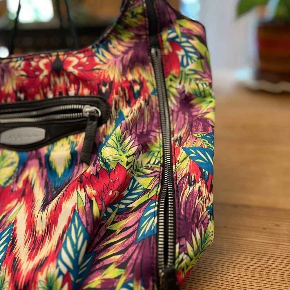 Nicole Miller Vibrant Floral Shoulder Bag - Picture 2 of 10